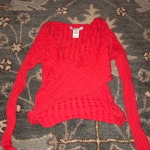 urban outfitters red long sleeve tube top
